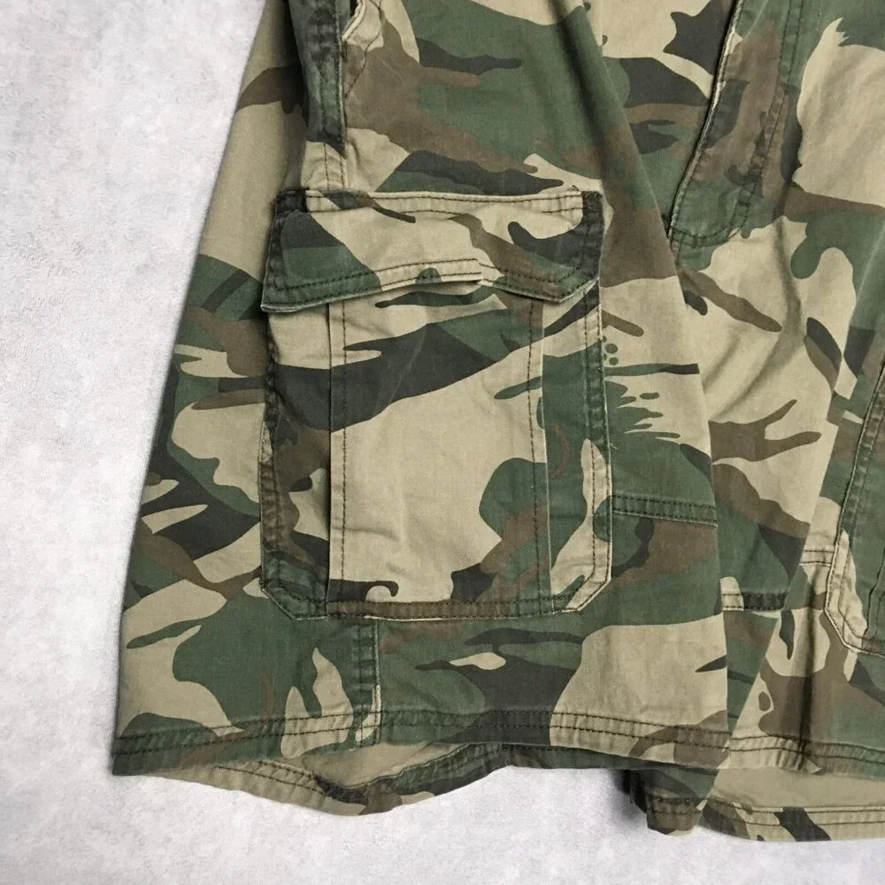 Wrangler Mens Camo Cargo Shorts size 40 Green‎ Camouflage Stretch Relaxed Fit